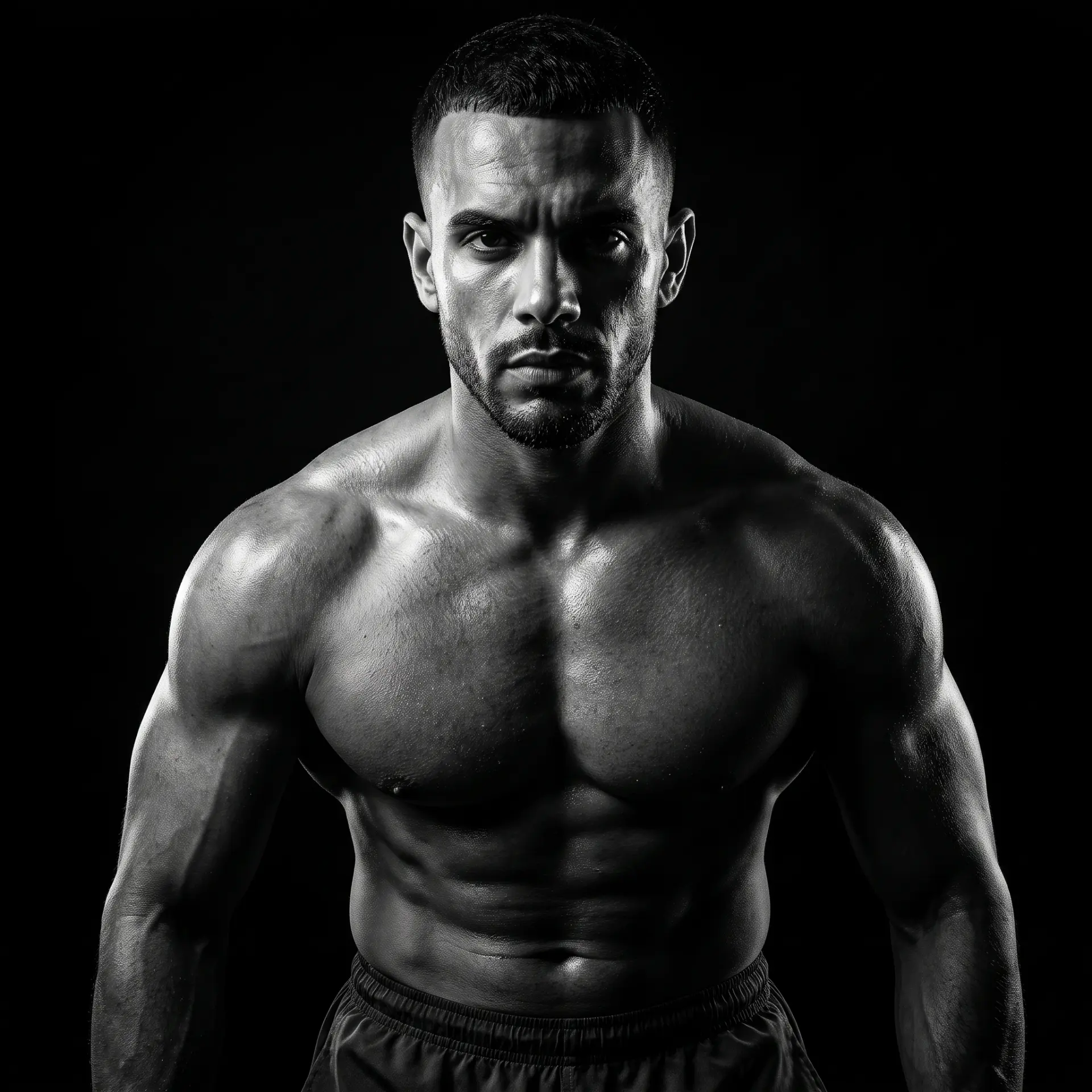 Fit7 head coach portrait in black and white